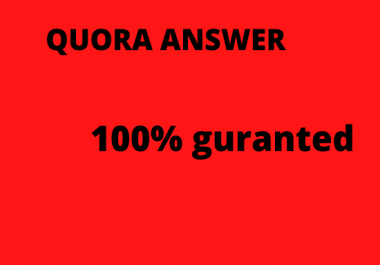 Promote your Website by 6 Quora Answer with Unique Article. take free 1