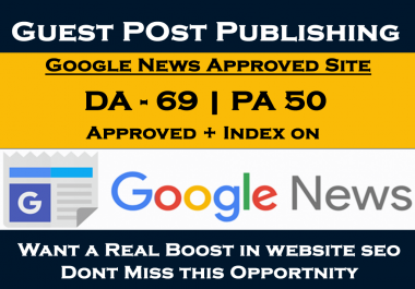 Guest post on da 65 google news approved site