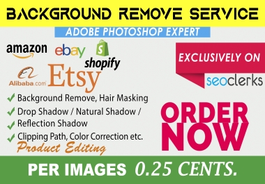 I will background removal,  add shadow,  resize image or product