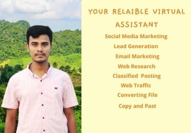 I will be your reliable virtual assistant all kind of services