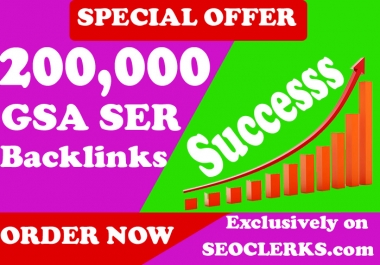 200,000+ GSA SER SEO Website Ranking Backlinks Google Ranking Link Juice & Faster Index