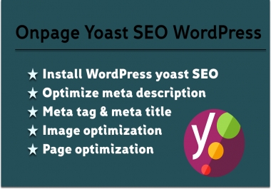 Do WordPress on-page SEO optimization by YOAST