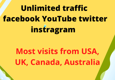 I will be unlimited traffic Google Twitter YouTube and many more to web site for 3 days give you