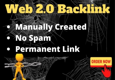 I will create manually 25 high authority Web 2.0 Backlinks to boost your site
