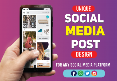 I Will Create any kind of Social Media Post Include Facebook Cover And Post Design