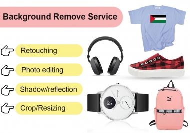 I will do background removal,  resize and photo retouch 5 images