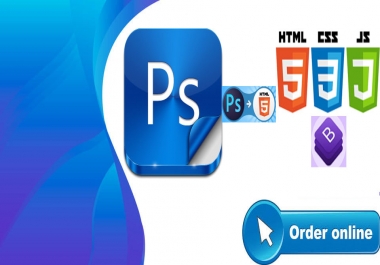 Top Page Responsive Website PSD to HTML,  CSS & Bootstrap only