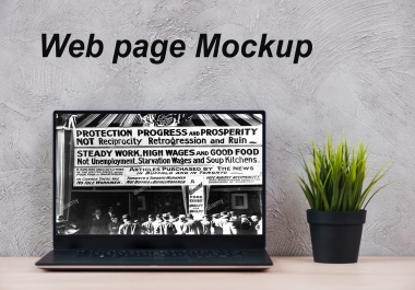 I will turn your webpage and Logo into 3D Mockup 5 images