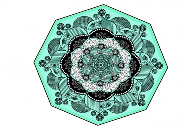 I will create floral beautiful printable adult mandala