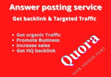 5 quora answer for your website get 100 granted traffic at short time