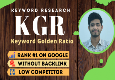 I will do SEO KGR keyword research in 24 hours