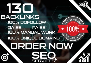 I will do 130 high authority dofollow backlinks
