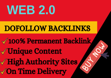 I will do high authority 100 web 2.0 backlinks