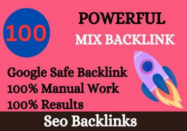 Manually 100 HQ mix Seo Backlinks