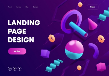 I will design a dynamic modern landing page for any site.