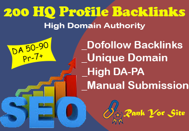 I'll Provide 200 High DA PA Dofollow Profile Backlinks