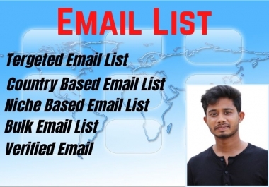 I will collect a 1000 niche targeted clean and verified bulk email list for your business