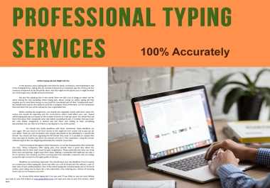 I will do fast typing job,  retype scanned for others documents