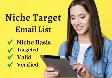 I will provide target city and target niche mail list