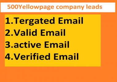 I will provide to 500 Yellow page company leads