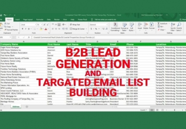 I will collect 50 targeted lead for your business.