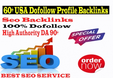 manually create 60 USA high authority do follow profile backlinks