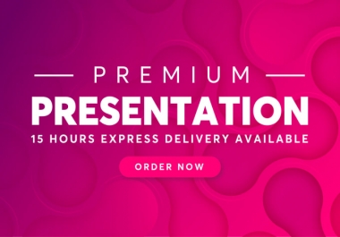 I will design powerpoint presentation and PPT slides in just 7 hours