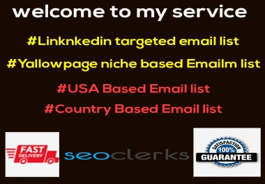 I will provide you 3k niche based Active And genuine targeted email for marketing.