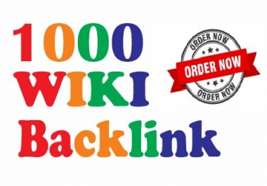 manually 1000 Wiki Backlinks Mix Profiles & Articles