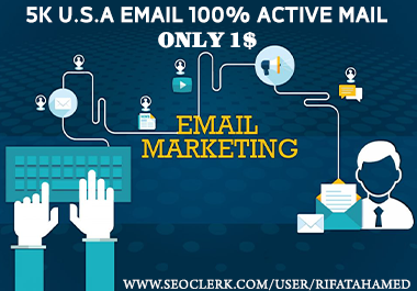 I will provide USA 5k real active targeted email list