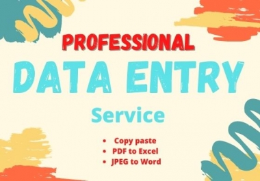 I will be your virtual assistant for data entry,  copy paste