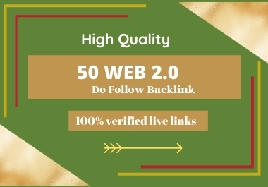 Land on Google First page with 50 high-quality DA web 2.0 backlinks.