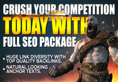 FULL SEO Package With Faster Google Ranking Formula Crush Your Competition Today