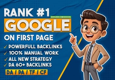 Rank No 1 with 500 Mix SEO Links DA 60 Plus