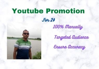 I will provide you with youtube promotion