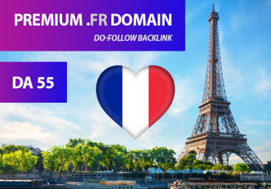 I will place dofollow quality french backlink at my FR premium domain