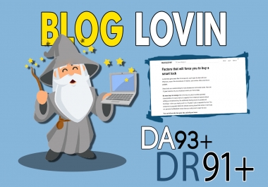 publish your article on bloglovin. com da 93 dofollow backlink