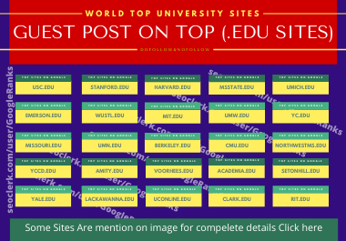 Guest Post on Top 50. edu sites