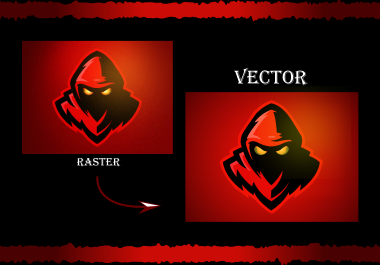 I will do vector tracing,  redraw,  convert to vector or vectorize logo manually