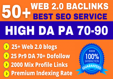 50+ High Domain Authority Web 2 0 Blogs SEO Backlinks Service For Boost Google Ranks