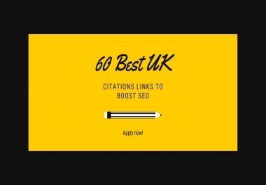 I will do your 60 Manually Built UK Citations