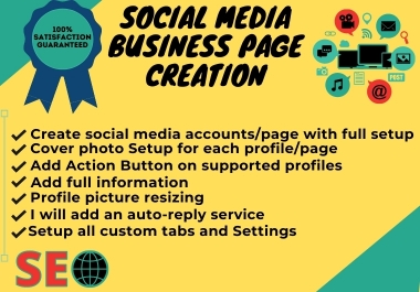 I will setup & optimize your Professional social media business page