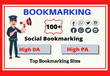 I will do 100 plus social bookmarking with high quality backlinks