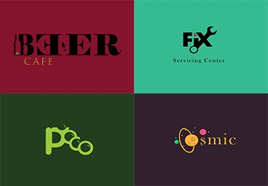 2/3 creative unique simple minimalist logo design for your business or brand