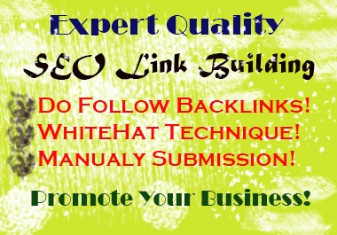I will build 60 high quality Backlinks,  Link building manually.