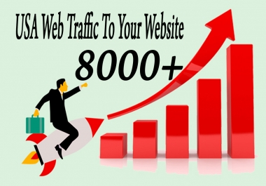 8000+ USA web traffic to your website