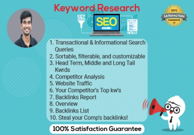 I Will Research and Best SEO Keyword find in your website.