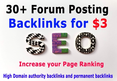 I will build 30+ quality forum backlinks