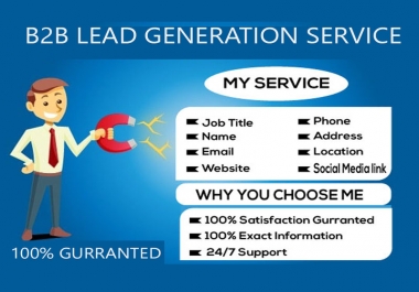 I will do b2b targeted lead generation and web research
