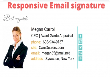 I will design a responsive Email signature